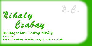mihaly csabay business card